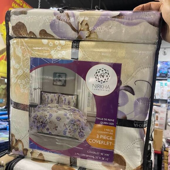 BRAND NEW PREMIUM HIGH QUALITY 3-PIECE COVERLET SET - Picture 4 of 10